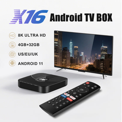 X16 TV Box OTT Network Media Player with 4GB RAM and 32GB ROM Comes with Voice Remote Control