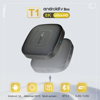 Intelligent Network OTT Player Smart Android TV Box Comes with Bluetooth Voice Function 2+16GB Memory 2.4G and 5GHz WIFI