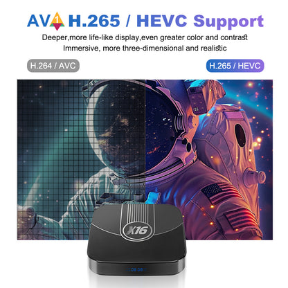 X16 TV Box OTT Network Media Player with 4GB RAM and 32GB ROM Comes with Voice Remote Control