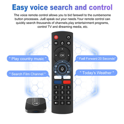 X16 TV Box OTT Network Media Player with 4GB RAM and 32GB ROM Comes with Voice Remote Control