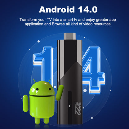 X22 Super TV Stick OTT Media Player 4GB RAM 32GB ROM Android 14 System Comes With  Live-Streaming Movies