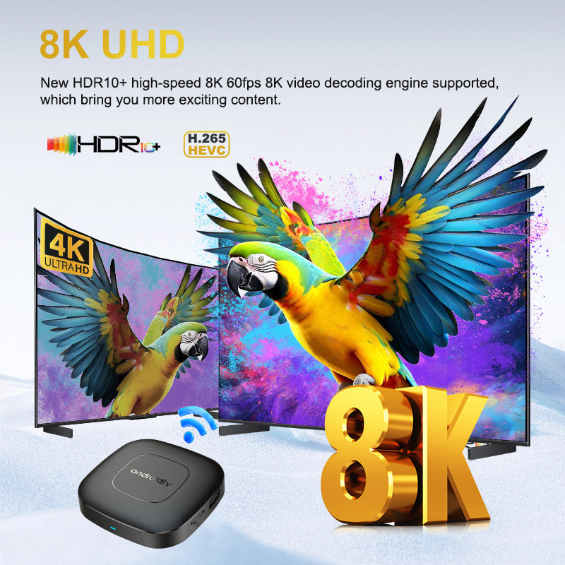 Intelligent Network OTT Player Smart Android TV Box Comes with Bluetooth Voice Function 2+16GB Memory 2.4G and 5GHz WIFI