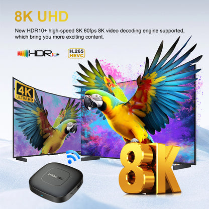 Intelligent Network OTT Player Smart Android TV Box Comes with Bluetooth Voice Function 2+16GB Memory 2.4G and 5GHz WIFI